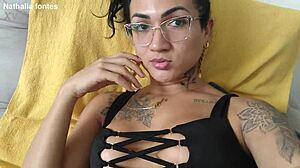 crossdresser gets rock hard ready for you to sit