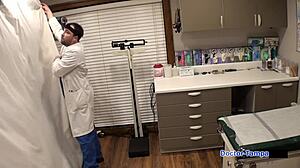 Naomi Alice locked in handcuffs backstage spreading big tits and ass for dr tampa!