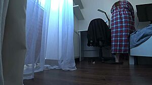 hey wife cheats fucking hubby's best friend at work 😈