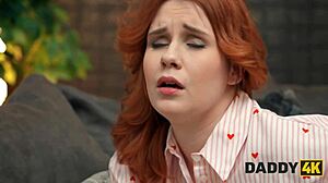 damn that redhead goes wild jumping daddy's thick cock!!