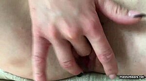 Natalya fingers shaved pussy close up