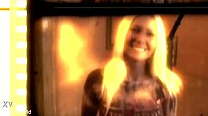 mmm wouldn't you love tasting this blonde's shaved peach muffin in lingerie boots?