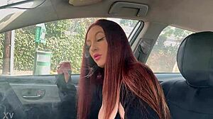Italian Long Hair Milf Artemisia Loves Car Smoking Solo