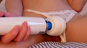 tiny asian maid strips panties spreads puffy pussy cums with vibrator