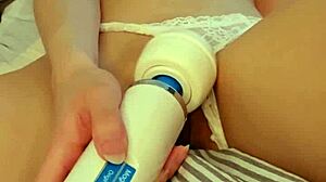 tiny asian maid strips panties spreads puffy pussy cums with vibrator