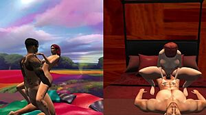 couple's voyeur fantasy bubble bursts in pleasure