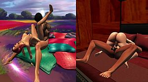 couple's voyeur fantasy bubble bursts in pleasure