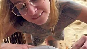 luna vitali spots bbc on empty beach n rides it raw like a naughty newbie