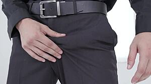 harper red worships brett maker's oiled ass feet and cock...