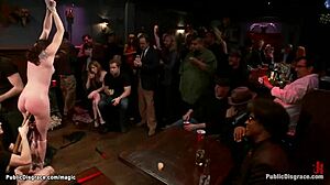 Bound Slave Fucked Hard in Crowded Public Spot!