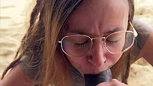 luna vitali spots bbc on empty beach n rides it raw like a naughty newbie