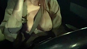 artemisia flashes big tits nipples smokes in car hey check site