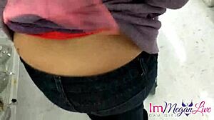 public jeans wedgie rips expose immeganlive cameltoe tits