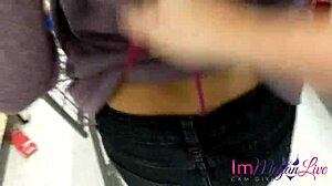 public jeans wedgie rips expose immeganlive cameltoe tits