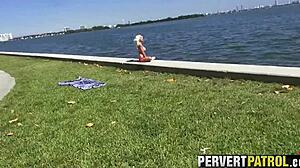 Ever spied a big tit blonde teen fucked outdoors?