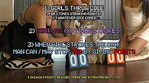 i watch two beauties race to drain his load dice game