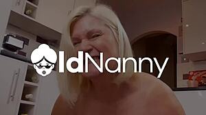 busty milf dives into curvy mature's pussy on oldnanny bed