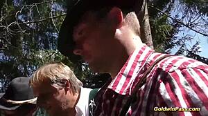 Wild German BBW Orgy Explodes Outdoors!