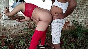 After Daddy Leaves Abroad Stepmom Lovingly Fucks in Jungle