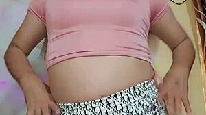 Rosadita Transexual Crossdresses Jerking Cock Rica