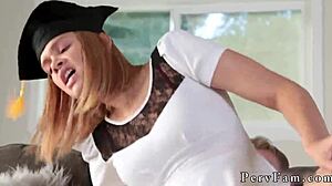 Teen graduate's first hardcore cum play