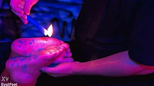 hey wanna feel my tongue licking your tied up feet with candle wax dripping