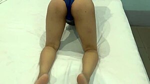 myanmar teacher's big homemade ass shakes during intense home workout