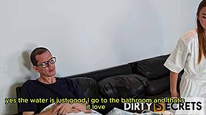 StepMom Jerks StepSon Off Beside Sleeping Hubby Then Ass Fucks