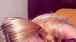 Louise Barlow sucks monster BBC balls deep swallows jizz POV