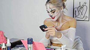 miss daisy diamond's harley quinn halloween cosplay makeup tutorial
