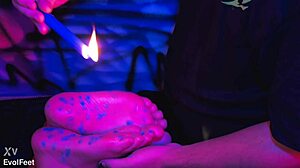 hey wanna feel my tongue licking your tied up feet with candle wax dripping