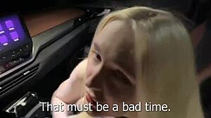 i fucked this busty sexy blonde in car and facialed her hard