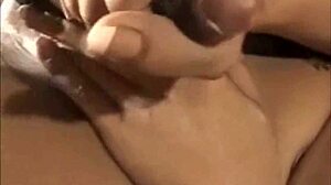 shemale blasts hot cum all over her own face