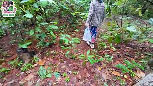 thai teen mushroom hunt ends in rough outdoor pussy fuck