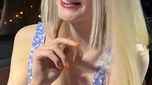 i fucked this busty sexy blonde in car and facialed her hard