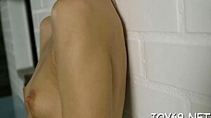 juicy petite teen babe fingers wet pussy with dildo solo!