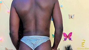 AFRICAN EBONY WIFE RIDES BACKSHOTS WITH HOMEMADE ACTION!