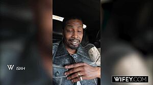 Husband Watches Wifey Vanessa Ride BBC Cowgirl While Licking Balls