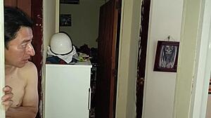 Hey daddy why's your old cock ripping my tight busty latina stepdaughter pussy?