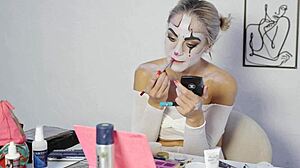 miss daisy diamond's harley quinn halloween cosplay makeup tutorial