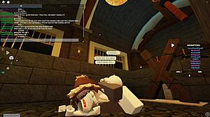 Wet tits shake as she rides anal rough doggystyle