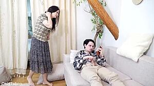 MATURE BITCH Surprises Jerking Cock with Her Dripping Fat Ass.