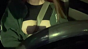 ever seen italian milf flash juicy tits on car ride?