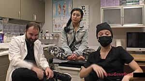 jasmine rose's immigration physical turns into wild pussy spreading session