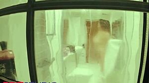fuck, catch your chubby british neighbor flashing wet pussy in shower!