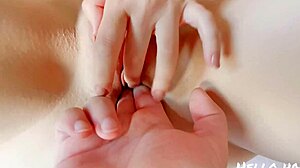 stepbro made my tight pussy squirt twice with his fingers and toys