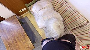 i couldn't believe it when stepmom caught masturbating begged me to fuck her mouth and cum inside...