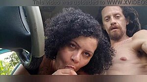 brazilian couple flashes tits outdoors daytime