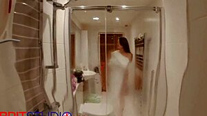 fuck, catch your chubby british neighbor flashing wet pussy in shower!
