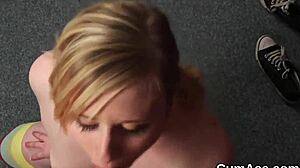 Flirty Babe Sucks For Massive Facial Bukkake Blast